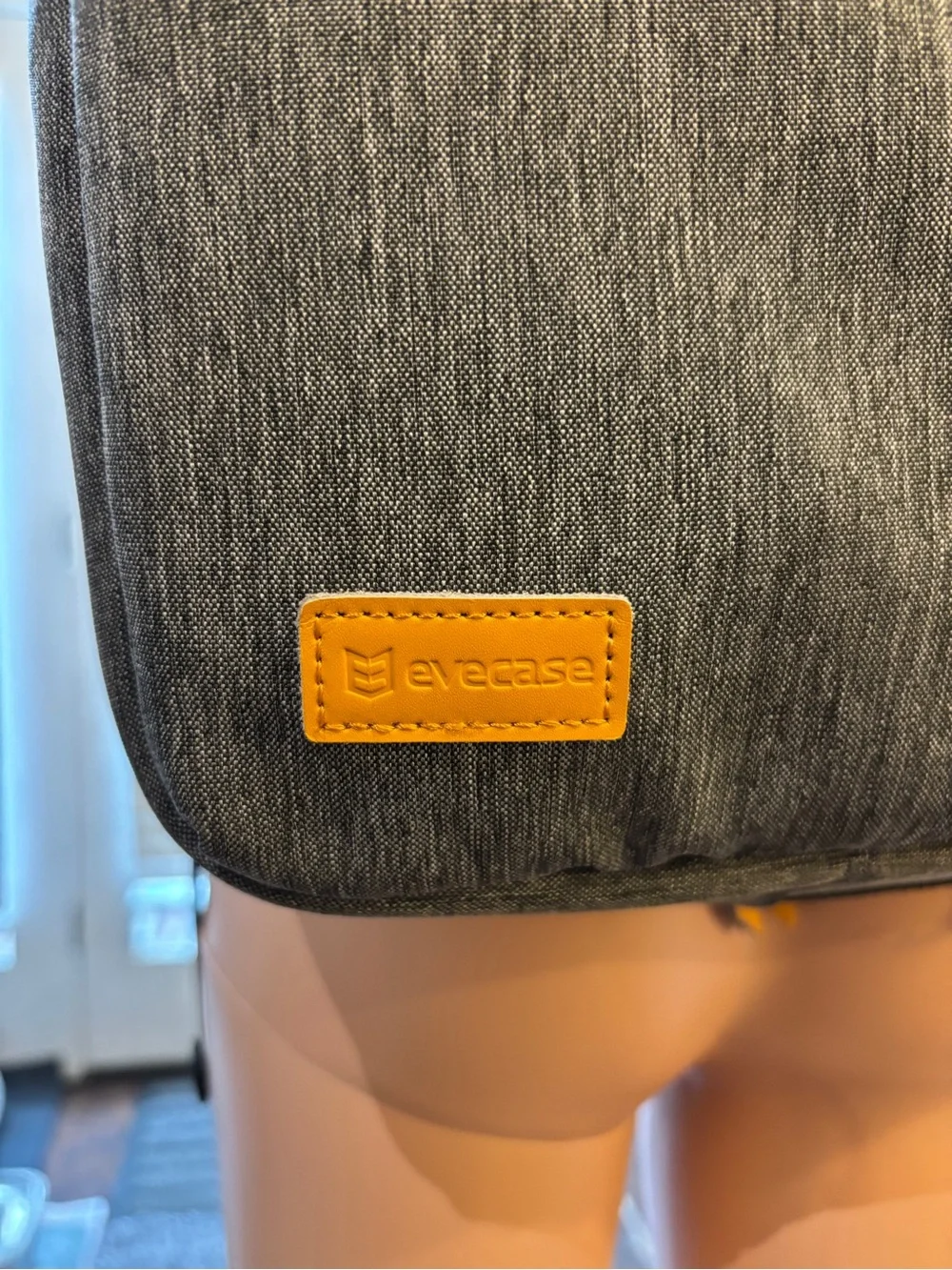 Women's Grey Laptop Backpack/Bag with Yellow Accents